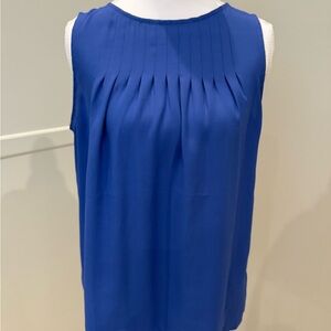 LOFT Purple Pleated Sleeveless Blouse